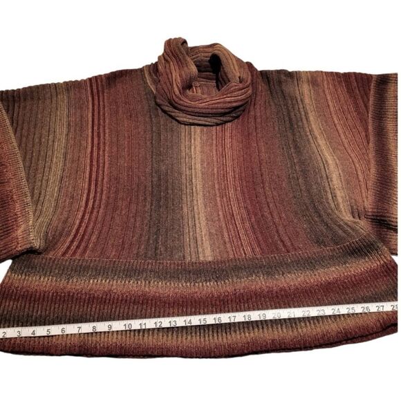 Dor Dor Couture Anthropologie Cowl Neck Poncho Sweater Size Large - Picture 13 of 16